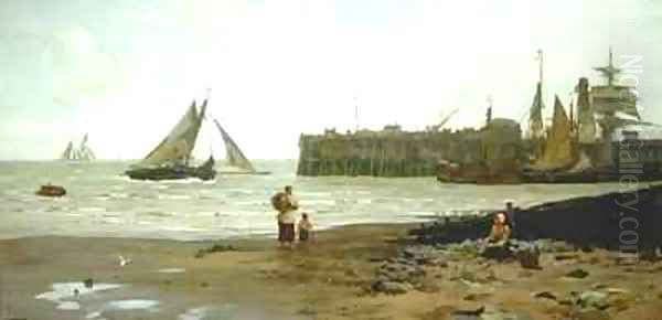 Low Tide Whitstable Harbour by John Fraser