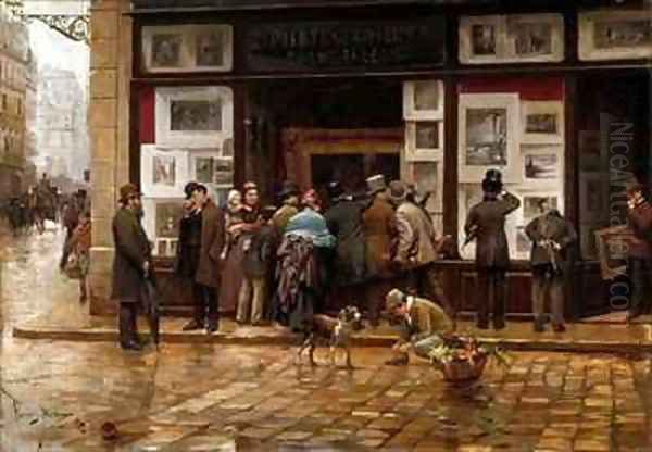 The Public Exhibition of Painting Oil Painting by Juan Ferrer y Miro