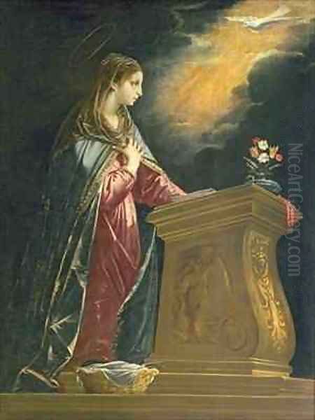 Annunciation Oil Painting by Lucrina Fetti