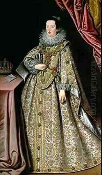 Eleanor Gonzaga 1598-1655 wife of Ferdinand II 1578-1637 Holy Roman Emperor Oil Painting by Lucrina Fetti