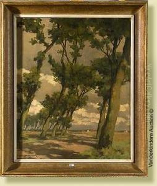 Le Chemin Arbore Oil Painting by Karel Van Lerberghe