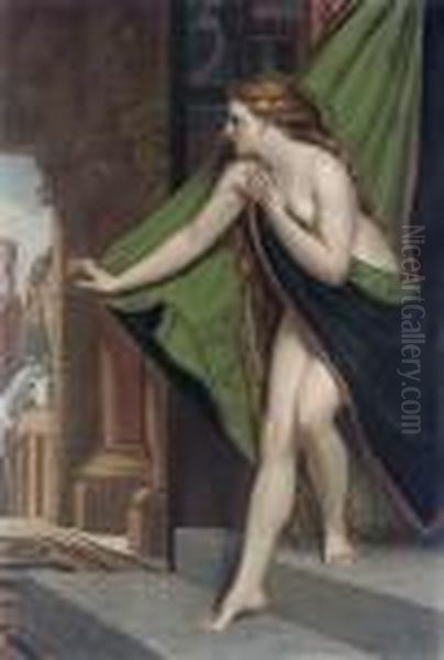 Lady Godiva, By Thomas Lewis Atkinson Oil Painting by Joseph Van Lerius