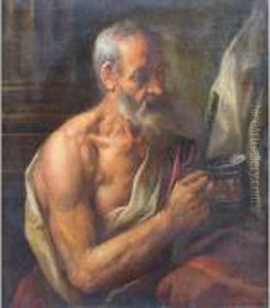 Philosophe A La Chope Oil Painting by Pieter van Lint