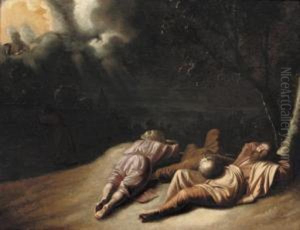 The Agony In The Garden Oil Painting by Jacob van Loo