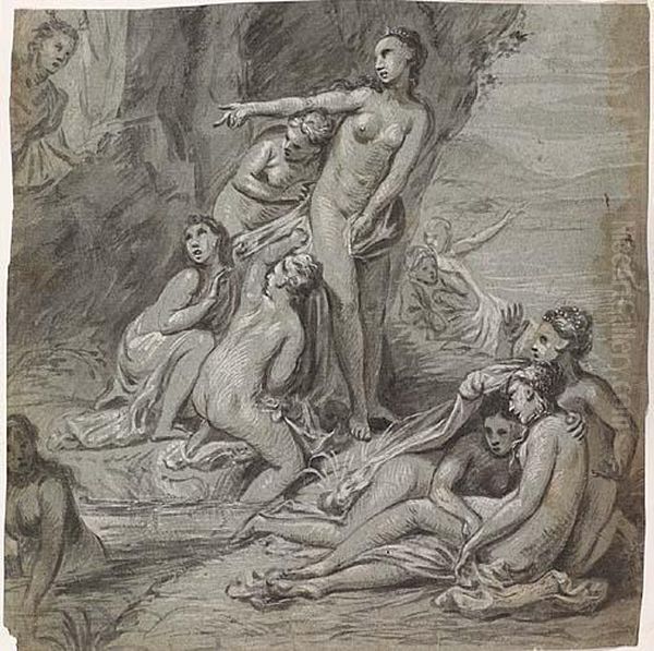 Diana And Actaeon Oil Painting by Jacob van Loo