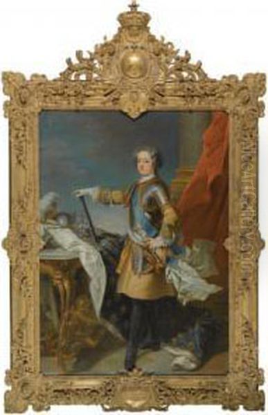 Portrait Of Louis Xv Oil Painting by Jean Baptiste van Loo