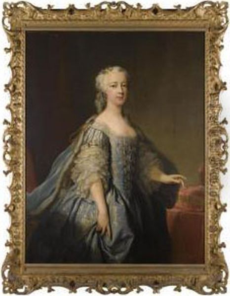 Portrait Of Princess Amelia (1711-1786), Daughter Of Georgeii Oil Painting by Jean Baptiste van Loo