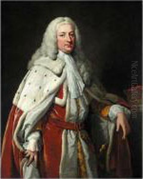 Portrait Of Francis Greville, 1st Earl Of Warwick Oil Painting by Jean Baptiste van Loo