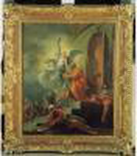 Saint Pierre Delivre Par L'ange. Oil Painting by Jean Baptiste van Loo