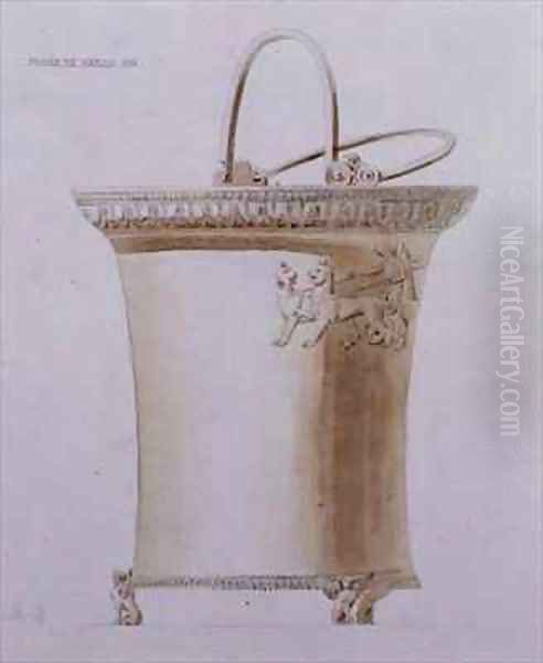 Design of a sacrificial ewer from the Musee de Naples Oil Painting by Pierre Francois Leonard Fontaine