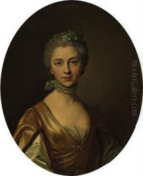 Portrait Of A Lady Oil Painting by Louis-Michel Van Loo