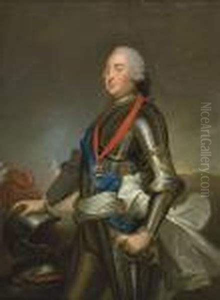 Portrait De Louis-philippe, Duc D'orleans (1725-1785) Oil Painting by Louis-Michel Van Loo