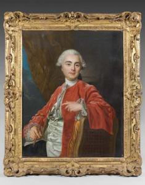 Portrait D'homme Dit De M. Laurent Grimod De La Reyniere Oil Painting by Louis-Michel Van Loo