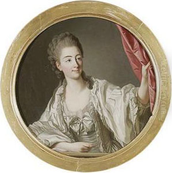 Retrato De Marie-paule-angelique D Albert, Duquesa De Chaulnes Oil Painting by Louis-Michel Van Loo