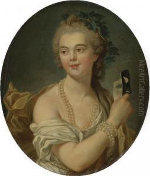 Property Of The Baltimore Museum Of Art Sold To Benefit Future Acquisitions
 

 
 
 

 
 Mademoiselle Van Loo Holding A Mask Oil Painting by Louis-Michel Van Loo