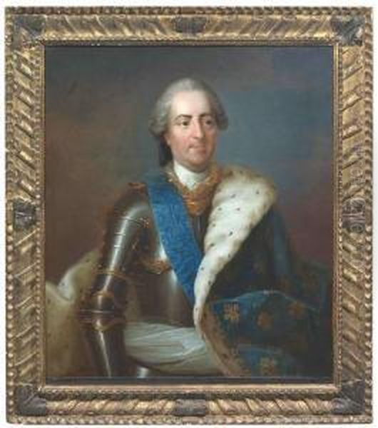 Louis Xv Oil Painting by Louis-Michel Van Loo