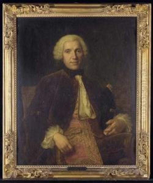 Portrait Presume Du Marechal De Feuquieres Oil Painting by Louis-Michel Van Loo