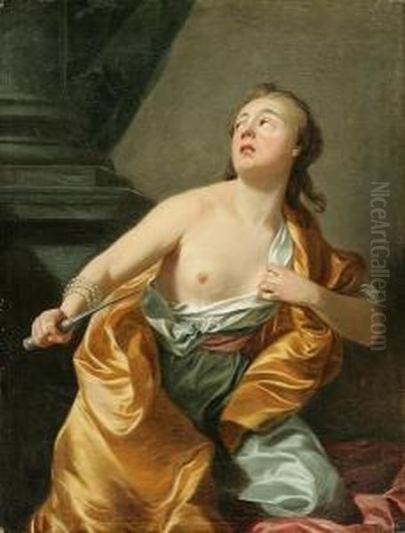 Lucretia Oil Painting by Louis-Michel Van Loo