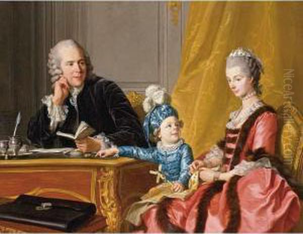 The Devin Family Oil Painting by Louis-Michel Van Loo