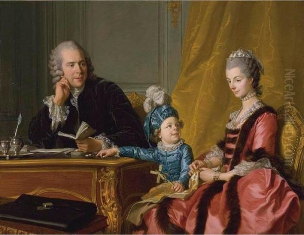 The Devin Family Oil Painting by Louis-Michel Van Loo