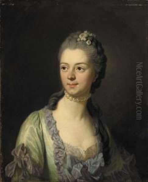 Portrait Of Princess Galitzin Oil Painting by Louis-Michel Van Loo