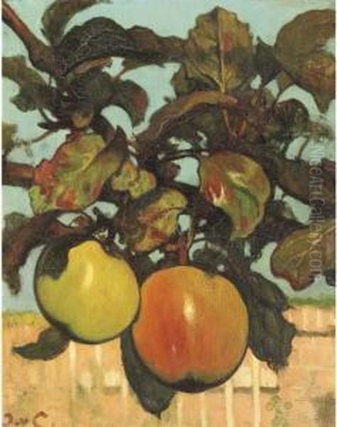 Apples Oil Painting by Jacobus Van Looy