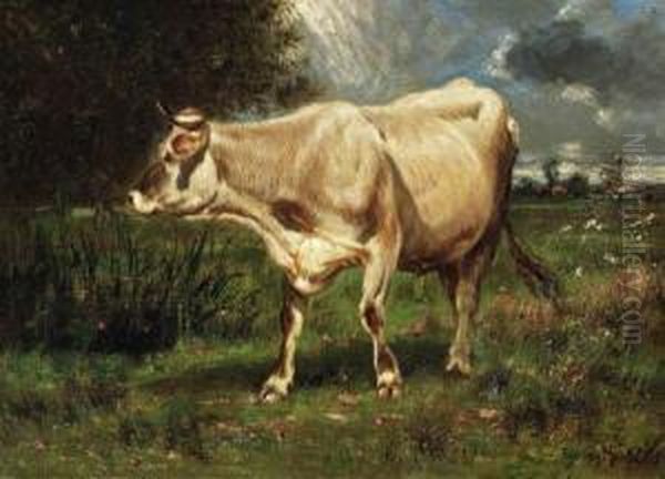 The Path To Pasture Oil Painting by Emile van Marcke de Lummen