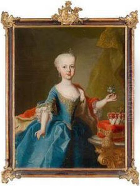 Kinderbildnisse Des Spateren Kaisers Joseph Ii Oil Painting by Ircle Of Martin Van Mytens