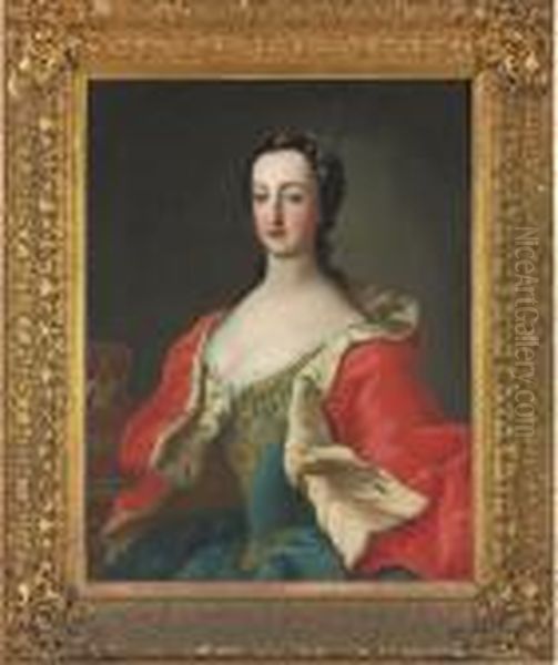 Portrait Of A Princess Oil Painting by Ircle Of Martin Van Mytens