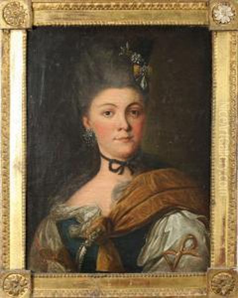 D.y. 1700-talets Andra Halft Oil Painting by Ircle Of Martin Van Mytens