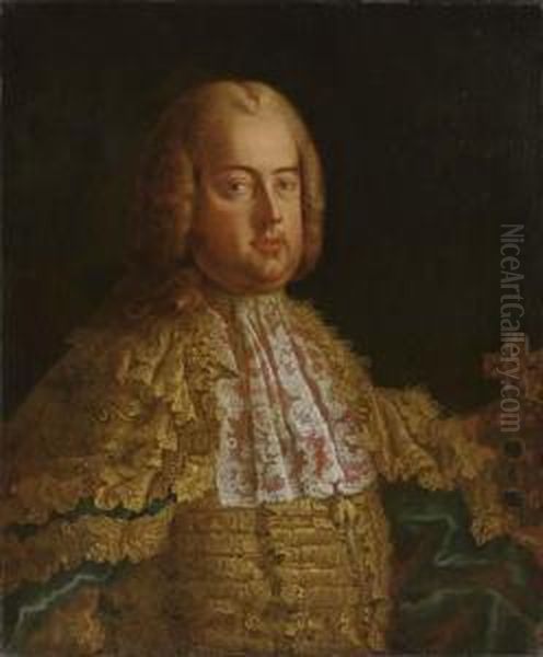 Portrait Of Emperor Francis I Of Austria Oil Painting by Ircle Of Martin Van Mytens