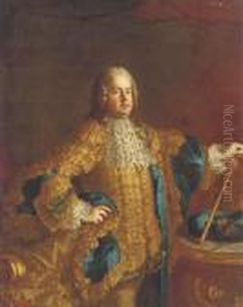 Portrait Of The Emperor Francis I Oil Painting by Ircle Of Martin Van Mytens