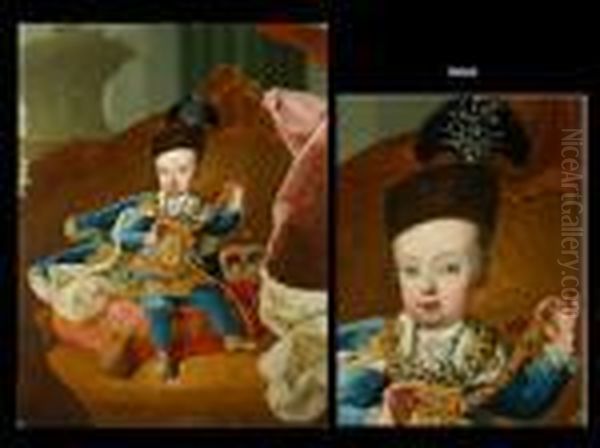 Portrait Von Kaiser Joseph Ii. Als Kind Oil Painting by Ircle Of Martin Van Mytens