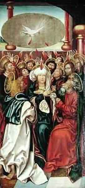 Bugnon Altarpiece Pentecost Oil Painting by Hans Fries