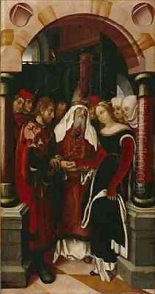 The Betrothal of Mary to Joseph Oil Painting by Hans Fries