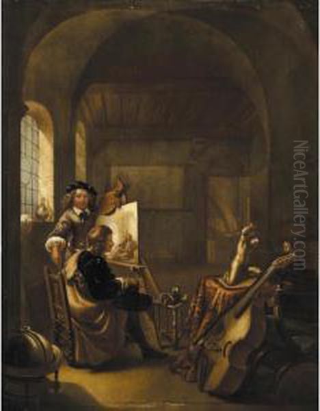 Studio D'artista Oil Painting by Frans van Mieris