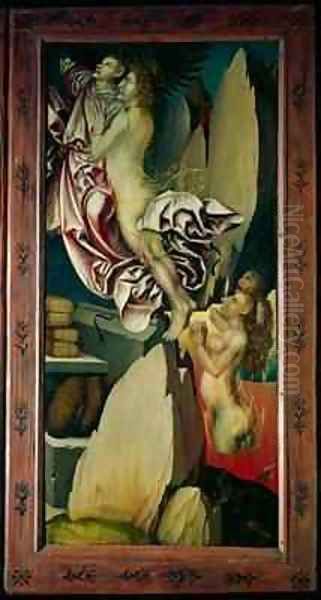 Bugnon altarpiece left hand panel depicting the deliverance of a soul from purgatory Oil Painting by Hans Fries