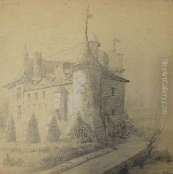 Chateau De Waenrode Oil Painting by Jean Baptiste van Moer