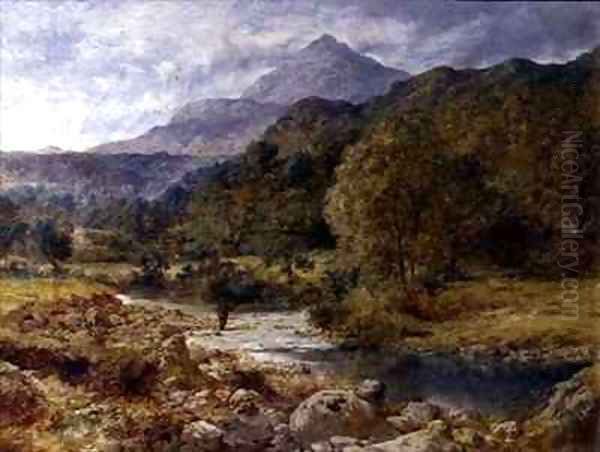 Moel Siabod from Capel Curig North Wales Oil Painting by John Finnie