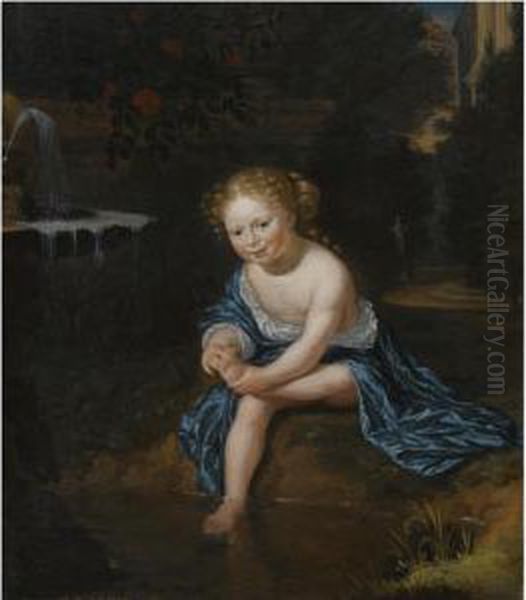 A Young Girl Oil Painting by Michiel van Musscher