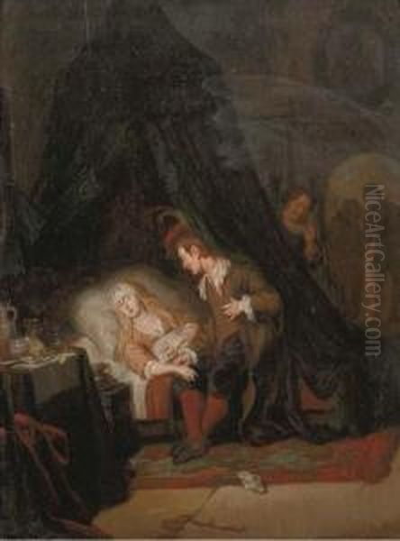 The Doctor's Visit Oil Painting by Michiel van Musscher