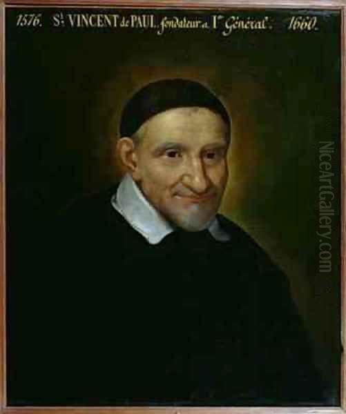 St Vincent de Paul 1581-1660 Oil Painting by Simon Francois