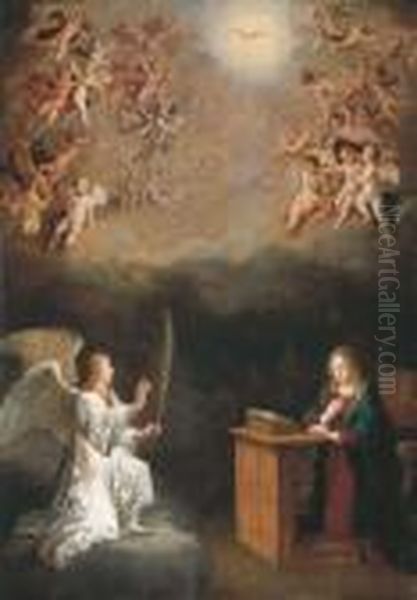 The Annunciation Oil Painting by Adriaen van Nieulandt