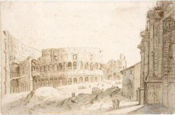 The Colosseum Oil Painting by Willem van, the Younger Nieulandt