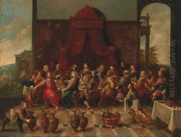 The Marriage Feast at Cana Oil Painting by Frans II Francken