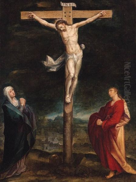 The Crucifixion Oil Painting by Adam van Noort