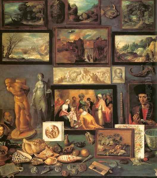 Art Room (detail) Oil Painting by Frans II Francken