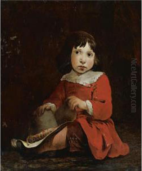 Portrait Of A Young Boy Oil Painting by Jan or Joan van Noordt