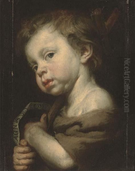 The Infant Saint John The Baptist Oil Painting by Jan or Joan van Noordt