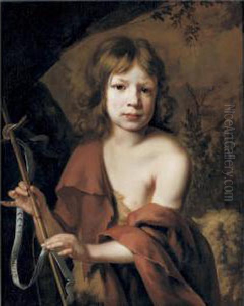 Portrait Of A Young Boy As Saint John The Baptist Oil Painting by Jacob Cornelisz Van Oostsanen